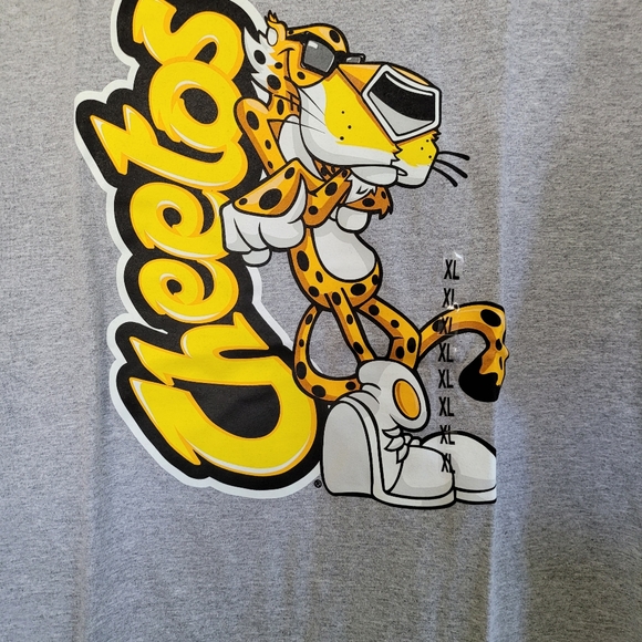 (#G-1 / 065) Cheetos Chester Cheetah Snack Food Grey T-Shirt Size XL - Picture 2 of 3